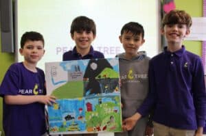 Students learning through theme-based education at Pear Tree School Vancouver